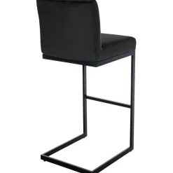 CLP Barkruk Hopewell zwart Frame - Fluweel - zwart