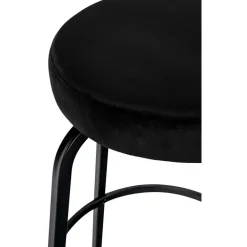 CLP Barkruk Kamari mat zwart Frame - Fluweel - zwart