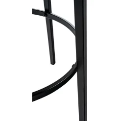 Barkrukken-CLP Barkruk Kamari mat zwart Frame - Kunstleer - creme