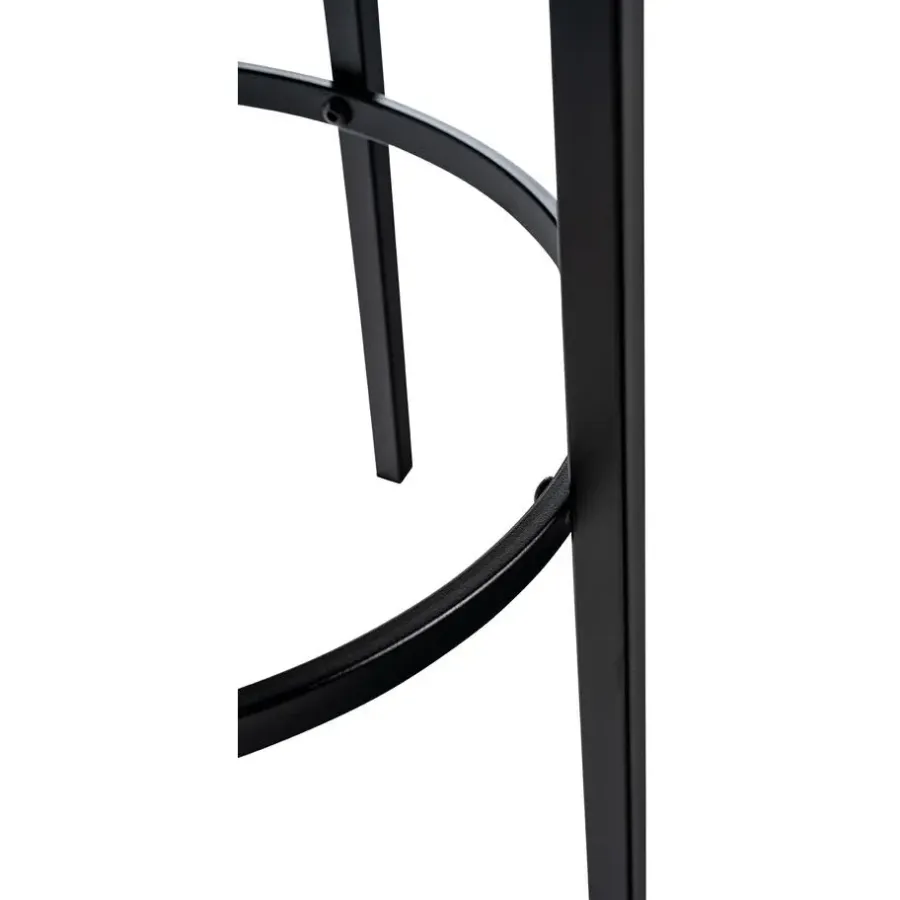 CLP Barkruk Kamari mat zwart Frame - Fluweel - donkergrijs