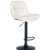 CLP Barkruk Laurel zwart Frame - Kunstleer - wit