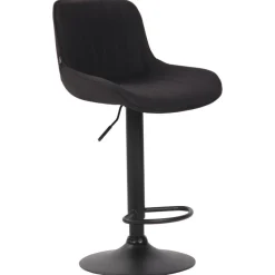CLP Barkruk Lentini zwart Frame - Stof - zwart