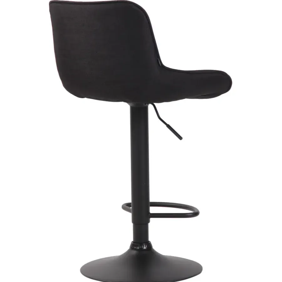 CLP Barkruk Lentini zwart Frame - Stof - zwart