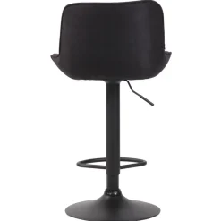 CLP Barkruk Lentini zwart Frame - Stof - zwart