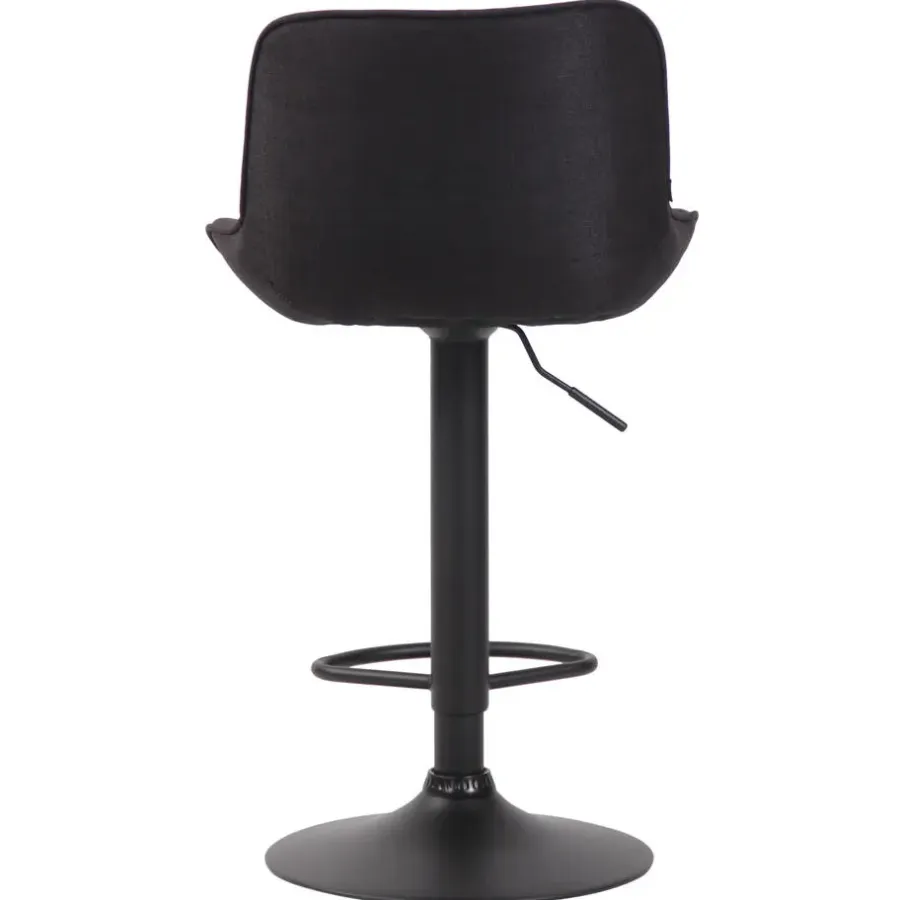 CLP Barkruk Lentini zwart Frame - Stof - zwart