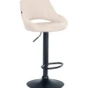 Barkrukken-CLP Barkruk Milet zwart Frame - Stof - creme