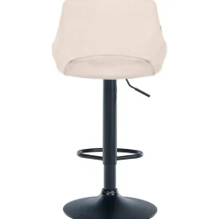 Barkrukken-CLP Barkruk Milet zwart Frame - Stof - creme