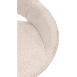 Barkrukken-CLP Barkruk Milet zwart Frame - Stof - creme
