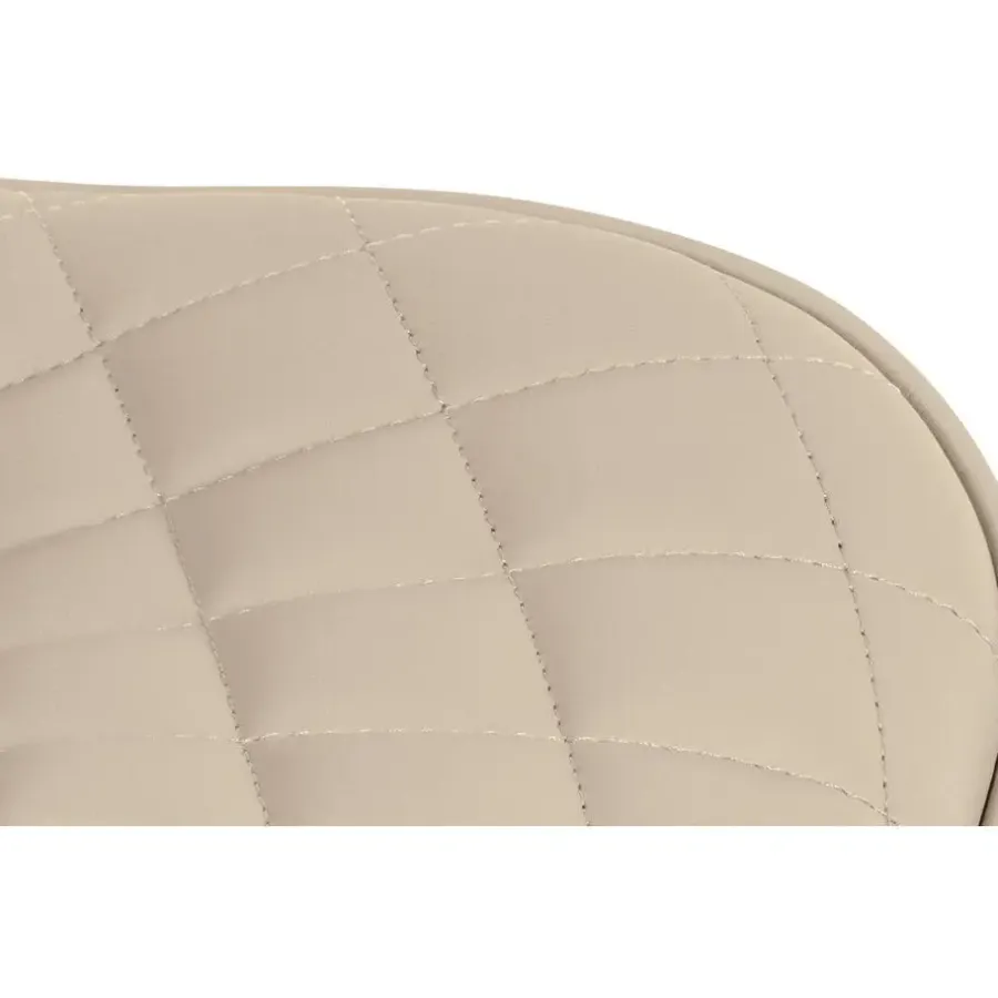 CLP Barkruk Minosa zwart Frame - Kunstleer - creme