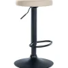 CLP Barkruk Ponte zwart Frame - Kunstleer - creme