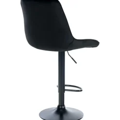 Barkrukken-CLP Barkruk Toni zwart Frame - Fluweel - zwart