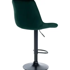 Barkrukken-CLP Barkruk Toni zwart Frame - Fluweel - groen
