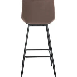 CLP Barkruk Weston zwart Frame - Fluweel - bruin