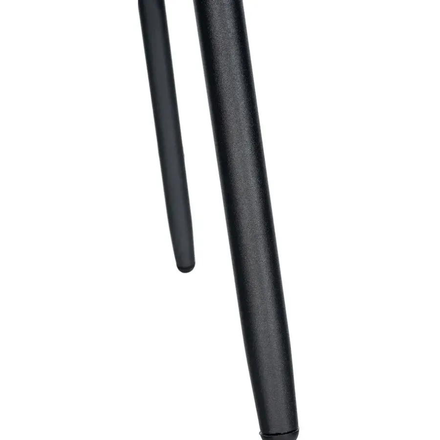 CLP Barkruk Weston zwart Frame - Fluweel - bruin