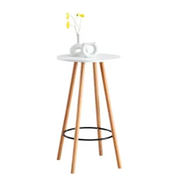 Bartafels-CLP Bartafel Mijas natura (ronde) Frame - Hout - wit