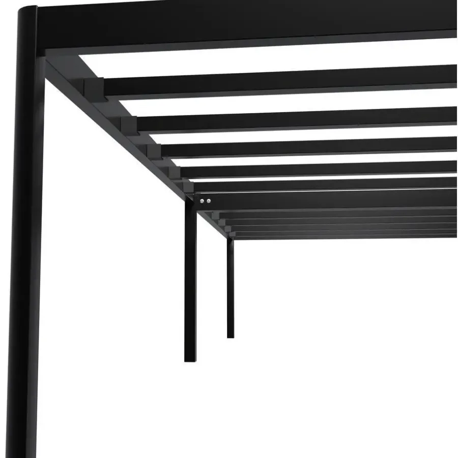 2-Persoons Bedden-CLP Bed Hamlin 41x200x200 cm - zwart