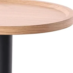Bijzettafels-CLP Bijzettafel Aspen mat zwart Frame - Hout - natura