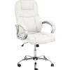 Bureaustoelen|Bureaustoelen-CLP Bureaustoel Apoll XL chroom Frame - Kunstleer - wit
