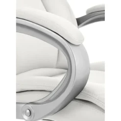 Bureaustoelen|Bureaustoelen-CLP Bureaustoel Apoll XL chroom Frame - Kunstleer - wit