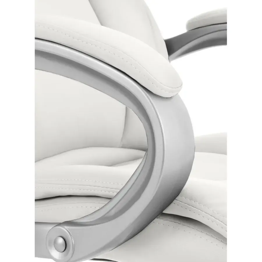 Bureaustoelen|Bureaustoelen-CLP Bureaustoel Apoll XL chroom Frame - Kunstleer - wit