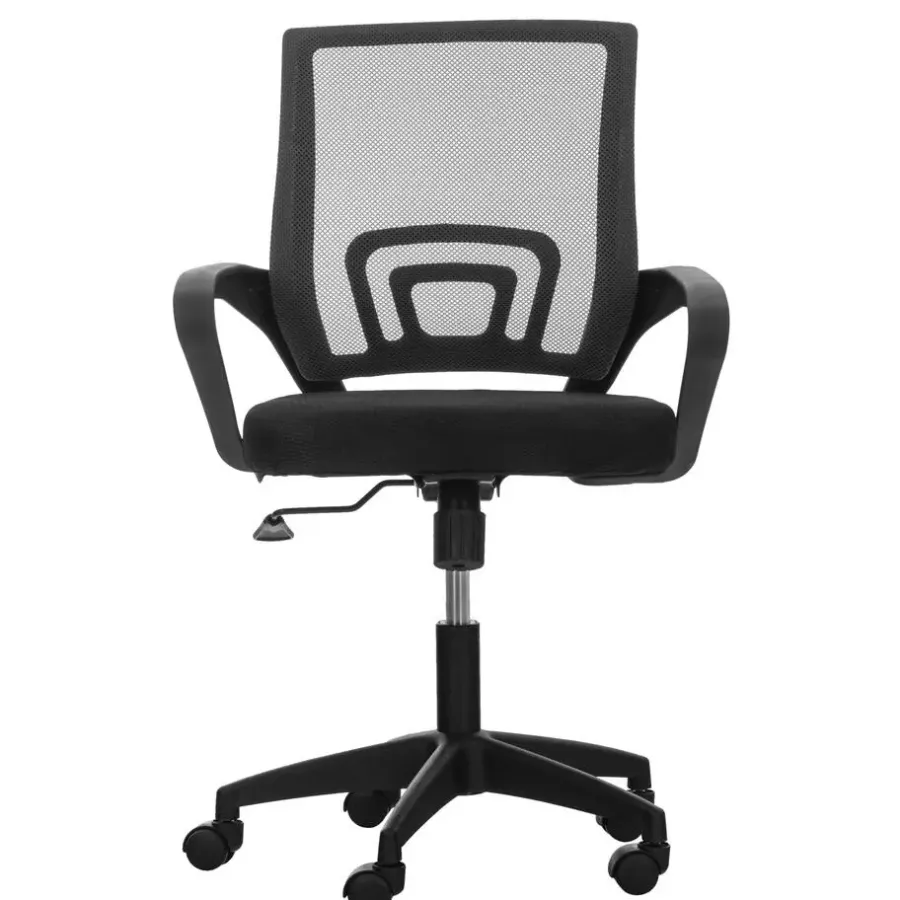 Bureaustoelen|Bureaustoelen-CLP Bureaustoel Auburn zwart Frame - Microfiber - zwart
