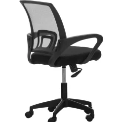 Bureaustoelen|Bureaustoelen-CLP Bureaustoel Auburn zwart Frame - Microfiber - zwart