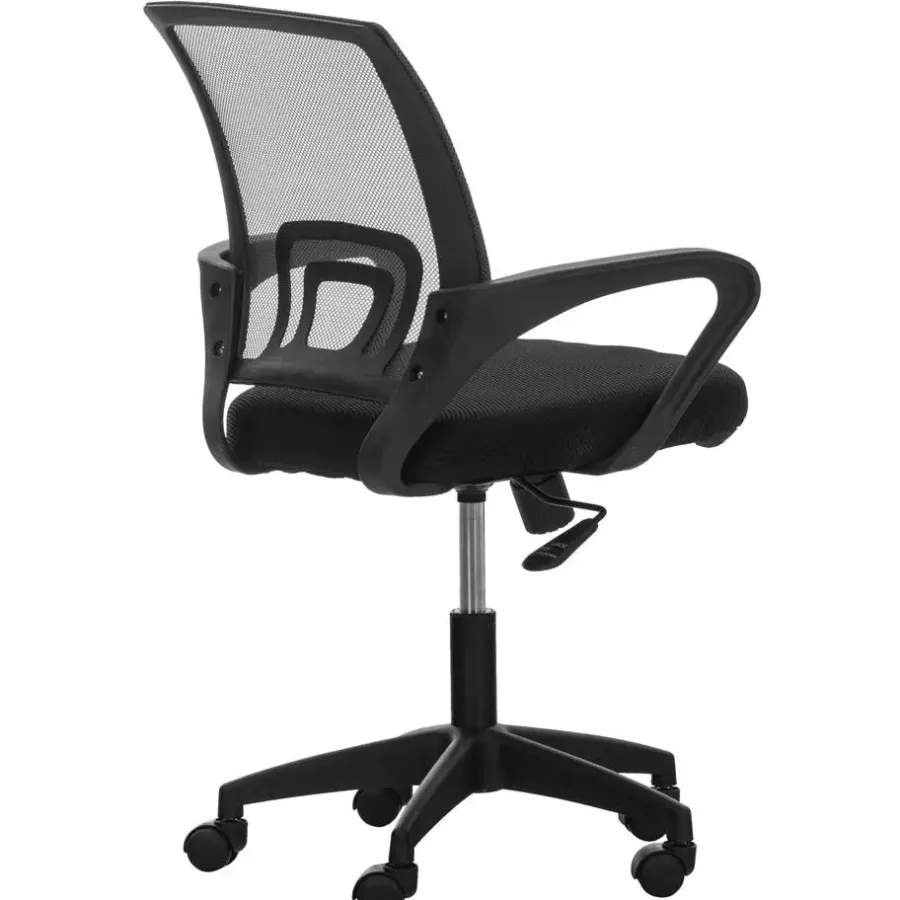 Bureaustoelen|Bureaustoelen-CLP Bureaustoel Auburn zwart Frame - Microfiber - zwart