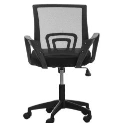 Bureaustoelen|Bureaustoelen-CLP Bureaustoel Auburn zwart Frame - Microfiber - zwart