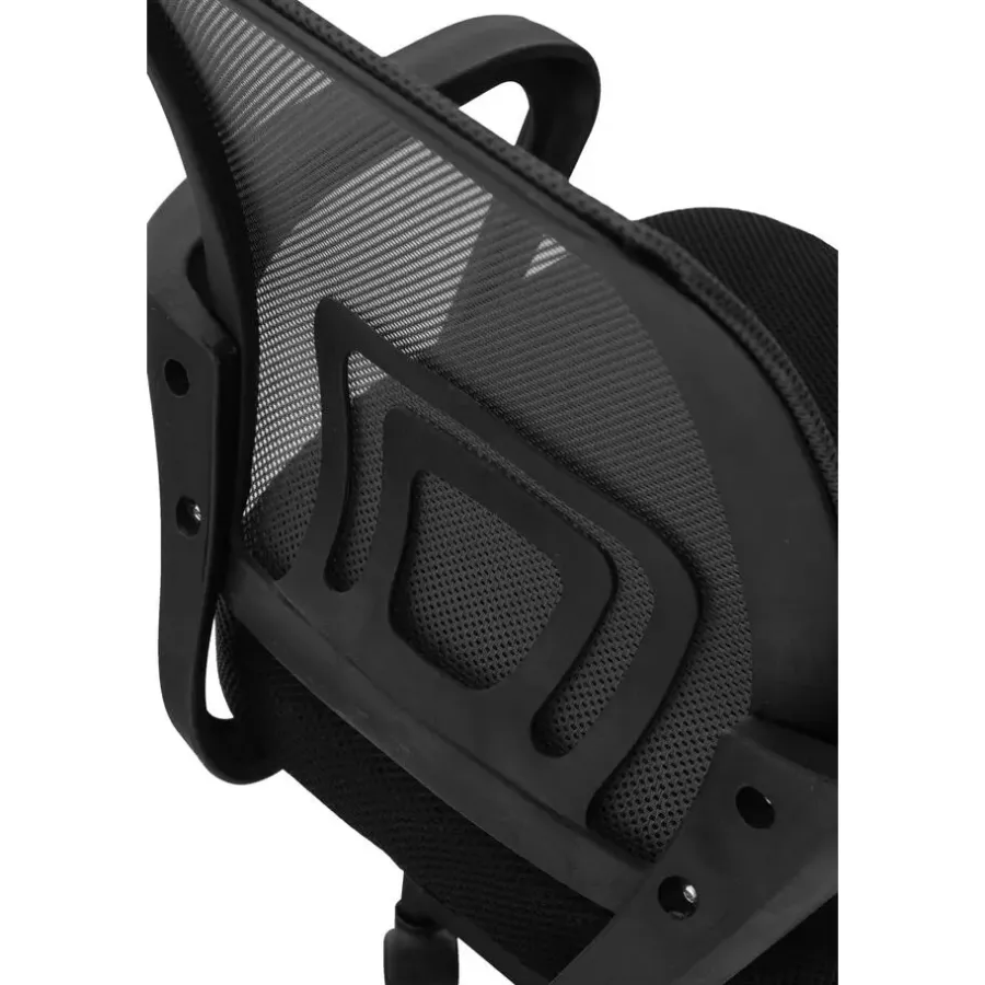 Bureaustoelen|Bureaustoelen-CLP Bureaustoel Auburn zwart Frame - Microfiber - zwart