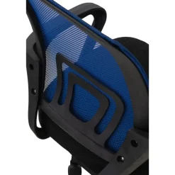 Bureaustoelen|Bureaustoelen-CLP Bureaustoel Auburn zwart Frame - Microfiber - blauw