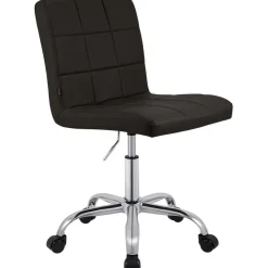 Bureaustoelen|Bureaustoelen-CLP Bureaustoel Darfield Kunstleer - bruin