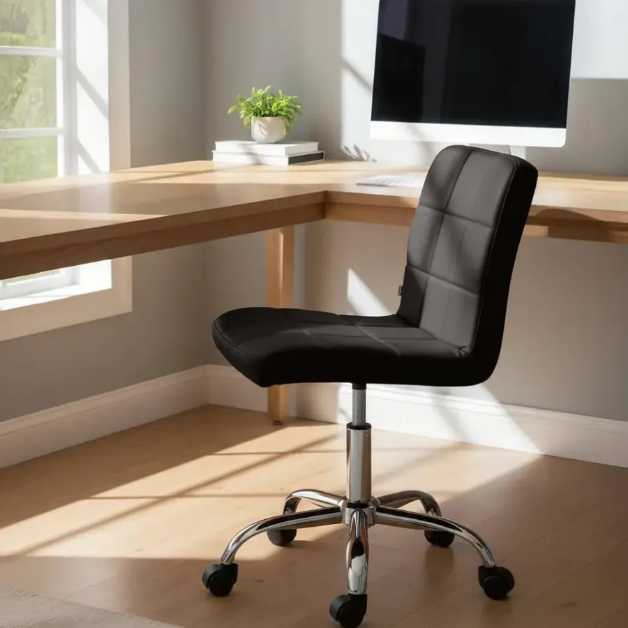 Bureaustoelen|Bureaustoelen-CLP Bureaustoel Darfield Kunstleer - bruin