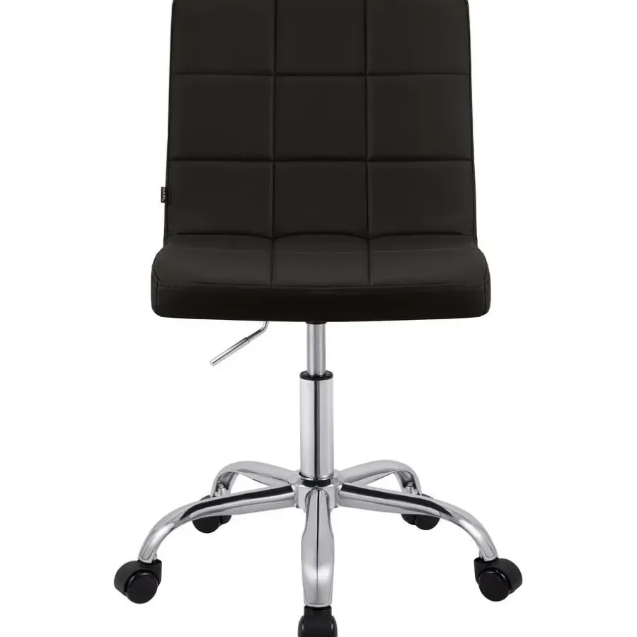 Bureaustoelen|Bureaustoelen-CLP Bureaustoel Darfield Kunstleer - bruin