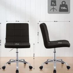 Bureaustoelen|Bureaustoelen-CLP Bureaustoel Darfield Kunstleer - bruin