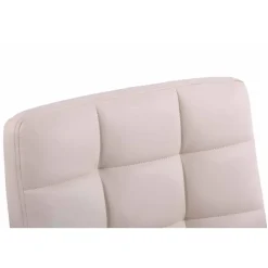 Bureaustoelen|Bureaustoelen-CLP Bureaustoel Deli chroom Frame - Kunstleer - creme