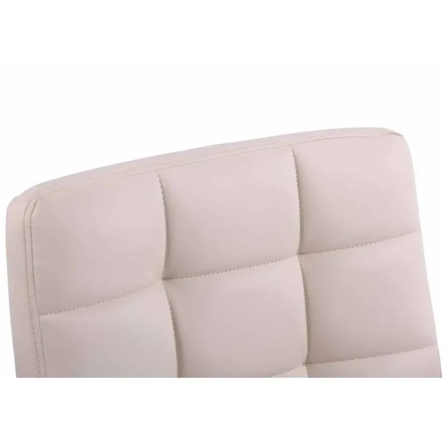 Bureaustoelen|Bureaustoelen-CLP Bureaustoel Deli chroom Frame - Kunstleer - creme
