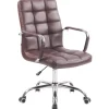 CLP Bureaustoel Deli chroom Frame - Kunstleer - bordeauxrood