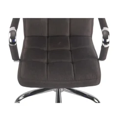 Bureaustoelen|Bureaustoelen-CLP Bureaustoel Deli chroom Frame - Stof - donkergrijs