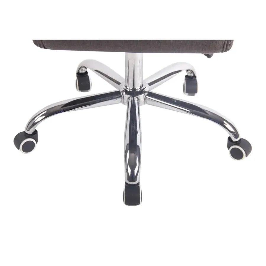 Bureaustoelen|Bureaustoelen-CLP Bureaustoel Deli chroom Frame - Stof - donkergrijs