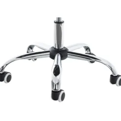 Bureaustoelen|Bureaustoelen-CLP Bureaustoel Deli V2 chroom Frame - Kunstleer - wit