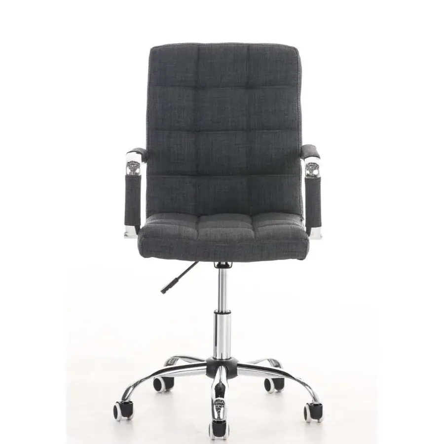 CLP Bureaustoel Deli V2 chroom Frame - Stof - grijs