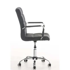 CLP Bureaustoel Deli V2 chroom Frame - Stof - grijs