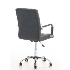CLP Bureaustoel Deli V2 chroom Frame - Stof - grijs