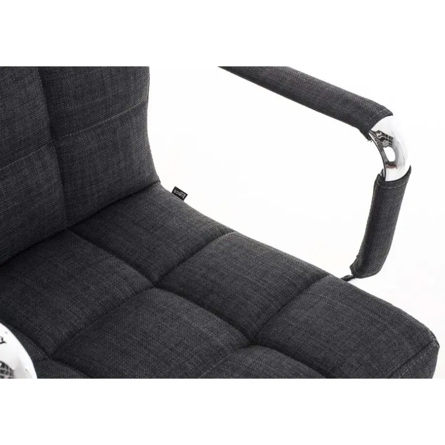 CLP Bureaustoel Deli V2 chroom Frame - Stof - grijs