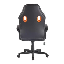 Gamestoelen-CLP Bureaustoel Elbing zwart Frame - Kunstleer - zwart/oranje