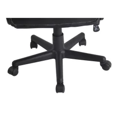 Gamestoelen-CLP Bureaustoel Elbing zwart Frame - Kunstleer - zwart/oranje