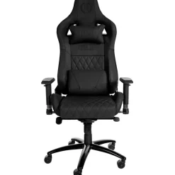 Gamestoelen-CLP Bureaustoel Keren zwart Frame - Echt leer - zwart
