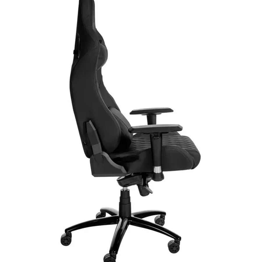 Gamestoelen-CLP Bureaustoel Keren zwart Frame - Echt leer - zwart