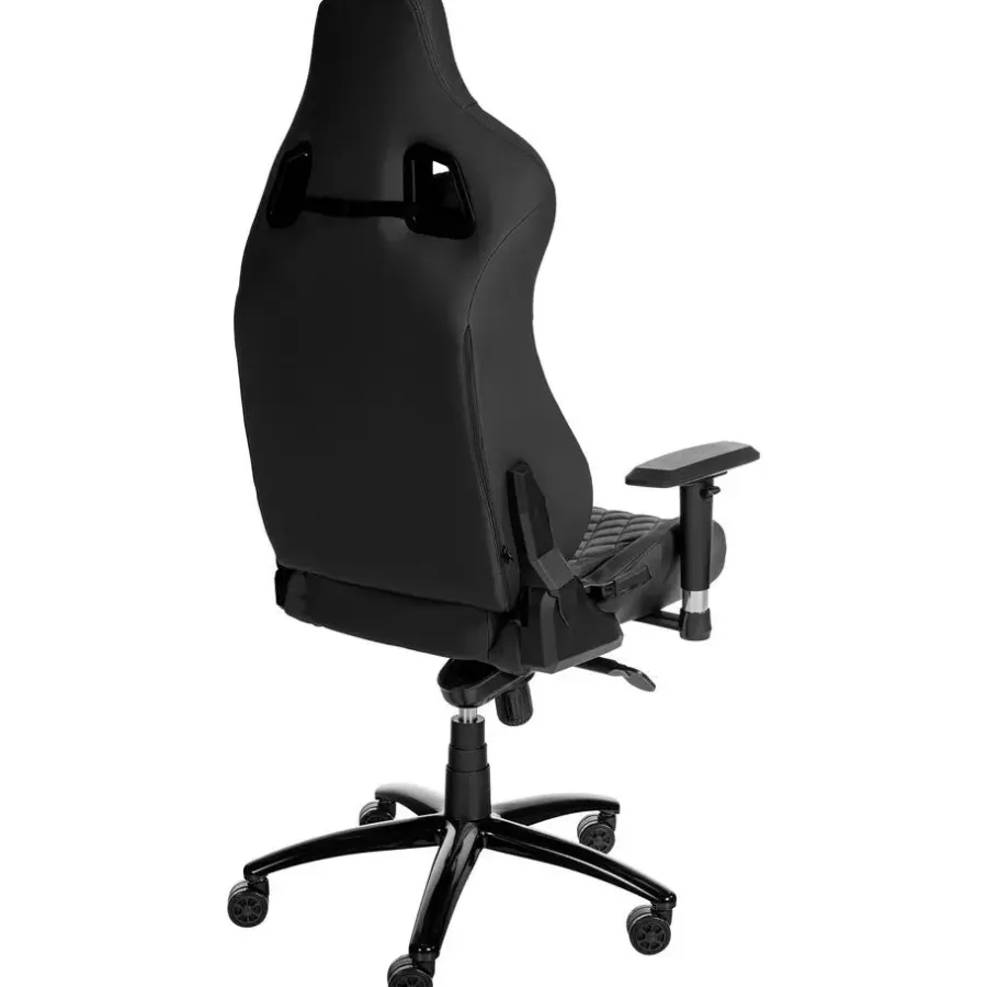 Gamestoelen-CLP Bureaustoel Keren zwart Frame - Echt leer - zwart