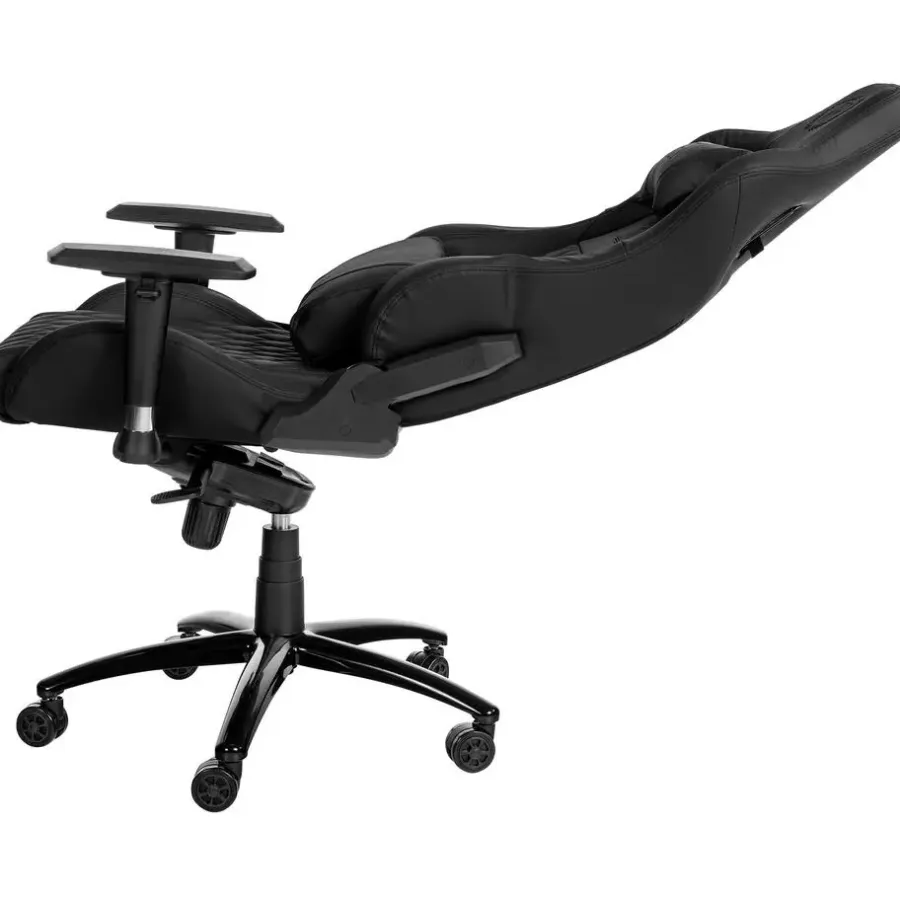 Gamestoelen-CLP Bureaustoel Keren zwart Frame - Echt leer - zwart
